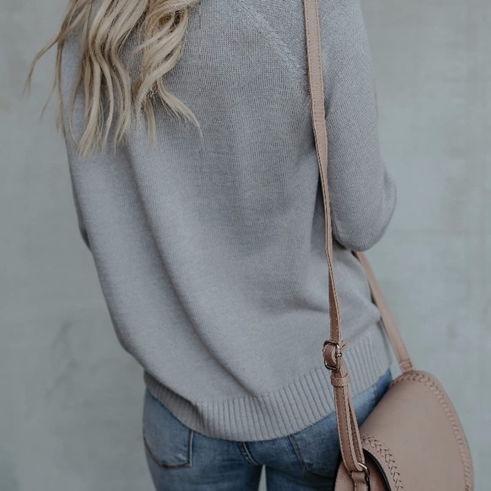 shermie Women's Pullover Sweaters Long Sleeve Crewneck Cute Heart Knitted - Picture 4 of 7